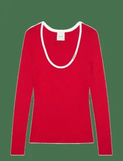 Calvin Klein Jeans LS Color Blocked Cotton Sweater - Långärmade toppar|Kvinnor T-Shirts & Toppar
