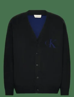 Calvin Klein Jeans Stickat|LS CTTN CASHMERE 3D LOGO CARDIGA - Koftor