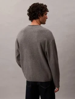 Calvin Klein Jeans LS EMBOSSED LOGO CREWNK SWEATER - Rundhalsad| Stickat|Sweatshirts & Huvtröjor