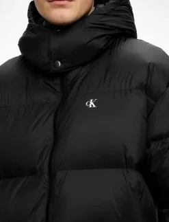 Calvin Klein Jeans LS LONG LENGTH HOODED NYLON PUFF - Fodrade jackor| Jackor & Rockar