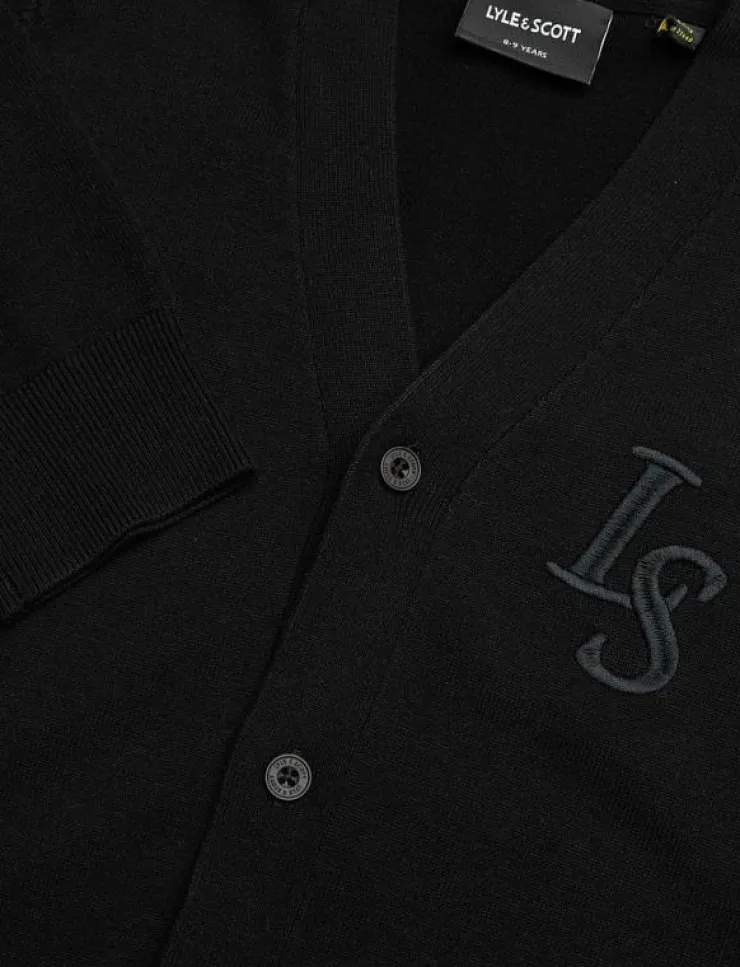 Lyle & Scott L&S Monogram Button Through Cardigan - Koftor|Barn Överdelar