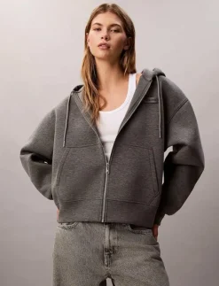 Kvinnor Calvin Klein Jeans Sweatshirts|LS OVERSIZED SCUBA HOODIE - Huvtröjor