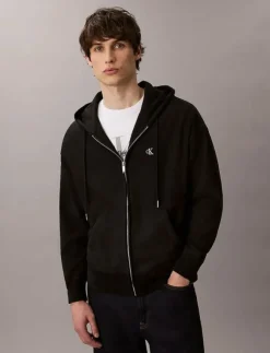 Calvin Klein Jeans LS PREMIUM TERRY MONOGRAM FZ HOO - Hoodies| Sweatshirts & Huvtröjor