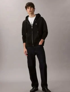 Calvin Klein Jeans LS PREMIUM TERRY MONOGRAM FZ HOO - Hoodies| Sweatshirts & Huvtröjor
