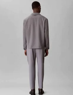 Calvin Klein Overshirts|LS SEERSUCKER SHIRT JACKET - Jackor & rockar