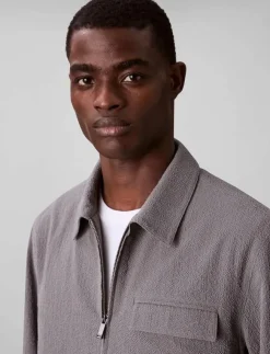 Calvin Klein Overshirts|LS SEERSUCKER SHIRT JACKET - Jackor & rockar