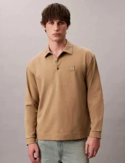 Calvin Klein LS Stretch Wool Blend Interlock - Långärmade pikéer| Pikéer