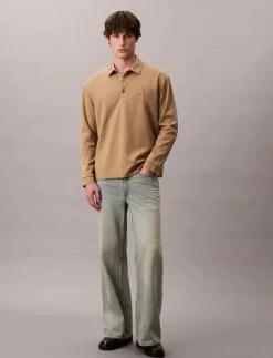 Calvin Klein LS Stretch Wool Blend Interlock - Långärmade pikéer| Pikéer