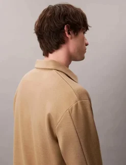 Calvin Klein LS Stretch Wool Blend Interlock - Långärmade pikéer| Pikéer