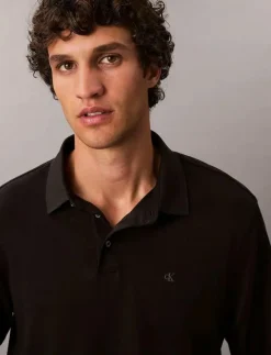 Calvin Klein LS SUPIMA COTTON SOLID POLO - Långärmade pikéer| Pikéer