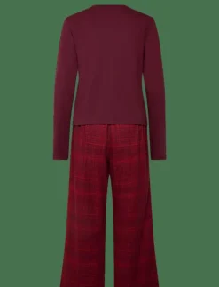 Calvin Klein LS TEE FLANNEL PANT SET - Pyjamas|Kvinnor Pyjamas & Loungewear