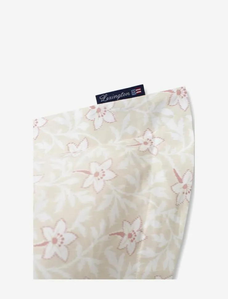 Lexington Home LtBeige/Pink Flower Print Cotton Sateen Pillowcase - Örngott| Sängtextilier