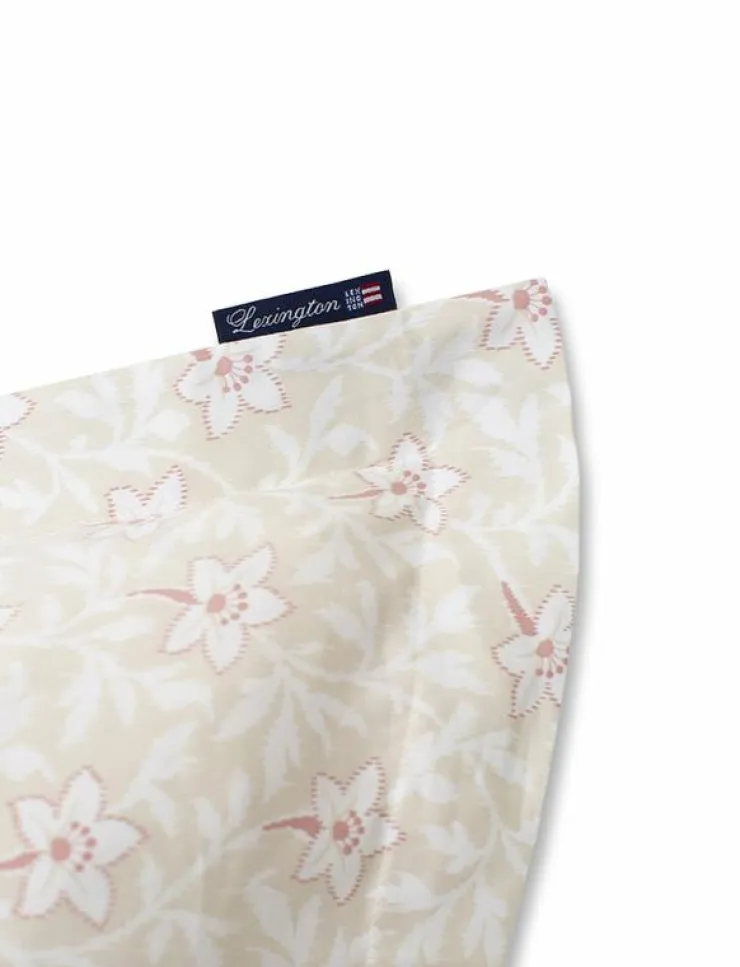 Lexington Home LtBeige/Pink Flower Print Cotton Sateen Pillowcase - Örngott| Sängtextilier