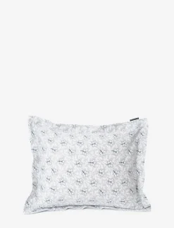 Lexington Home Sängtextilier|LtGray/Blue Flower Print Cotton Sateen Pillowcase - Örngott