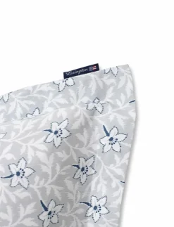 Lexington Home Sängtextilier|LtGray/Blue Flower Print Cotton Sateen Pillowcase - Örngott