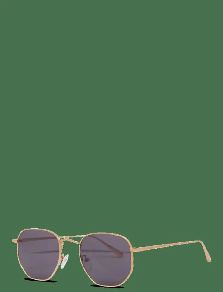 Corlin Eyewear Lucca Gold Black - Round Frame| Solglasögon