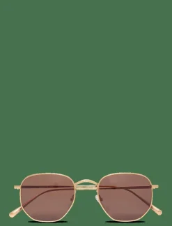 Corlin Eyewear Lucca Gold Brown - Round Frame| Solglasögon