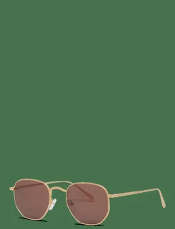 Corlin Eyewear Lucca Gold Brown - Round Frame| Solglasögon