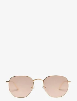 Kvinnor Corlin Eyewear Solglasögon|Solglasögon|Lucca Gold Cinnamon - Round Frame