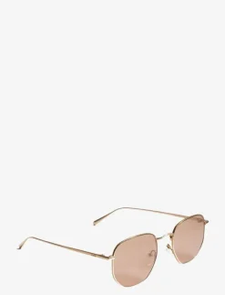 Kvinnor Corlin Eyewear Solglasögon|Solglasögon|Lucca Gold Cinnamon - Round Frame