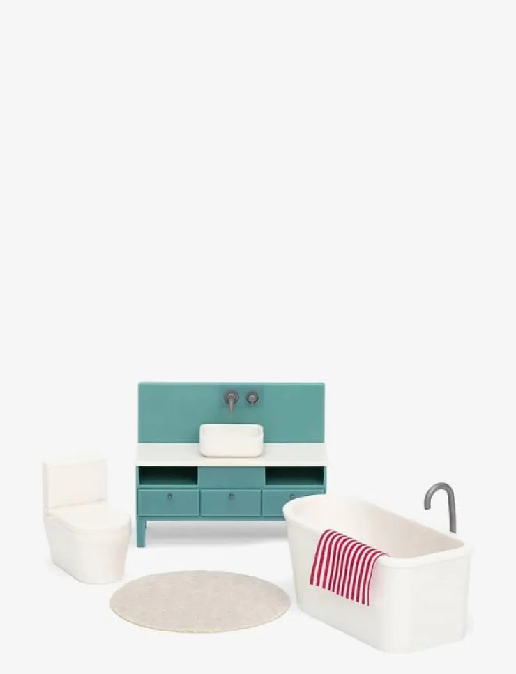 Lundby BASIC BADRUMSSET - Tillbehör till dockhus|Barn Leksaker|Leksaker
