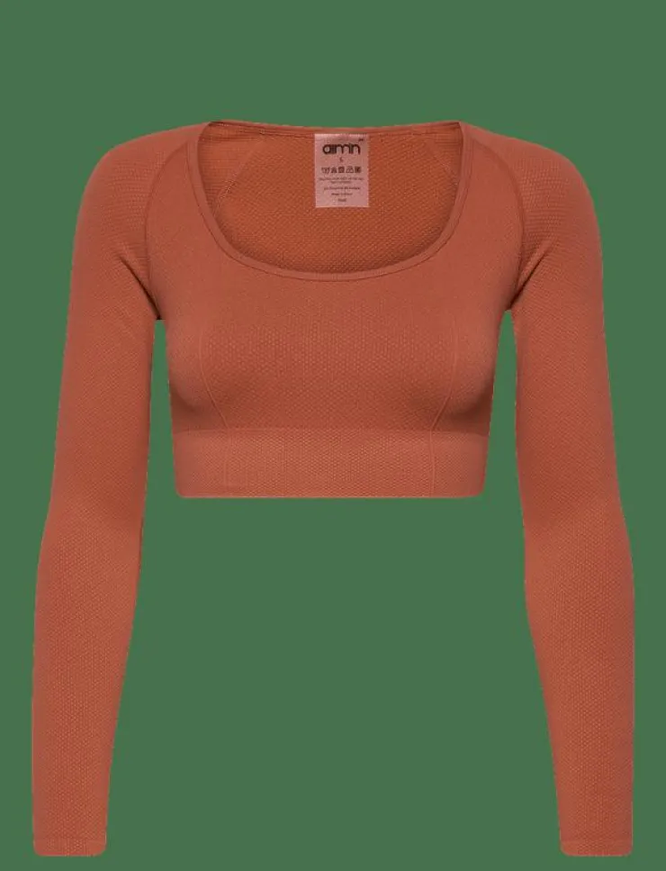 Kvinnor aim´n Toppar & T-Shirts|Luxe Seamless Crop Long Sleeve - Crop tops