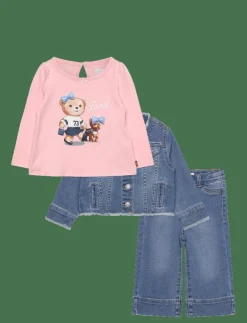 Barn Levi's Set|LVG JACKET TEE & WIDE JEAN SET - Set med långärmad t-shirt