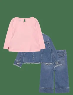 Barn Levi's Set|LVG JACKET TEE & WIDE JEAN SET - Set med långärmad t-shirt