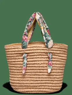 Barn Ralph Lauren Kids Väskor|Madras-Trim Raffia Bag - Axelremsväska