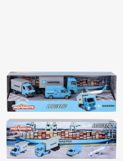 Majorette Maersk 4-Pack Presentförpackning - Lastbilar|Barn Leksaksfordon & Bilar