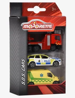 Barn Majorette Leksaker|Leksaker|3-Pack Svenska Utryckningsfordon - Leksaksfordon