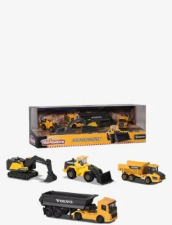 Majorette Volvo Anläggningsfordon, 4-Pack - Byggmaskiner|Barn Leksaksfordon & Bilar