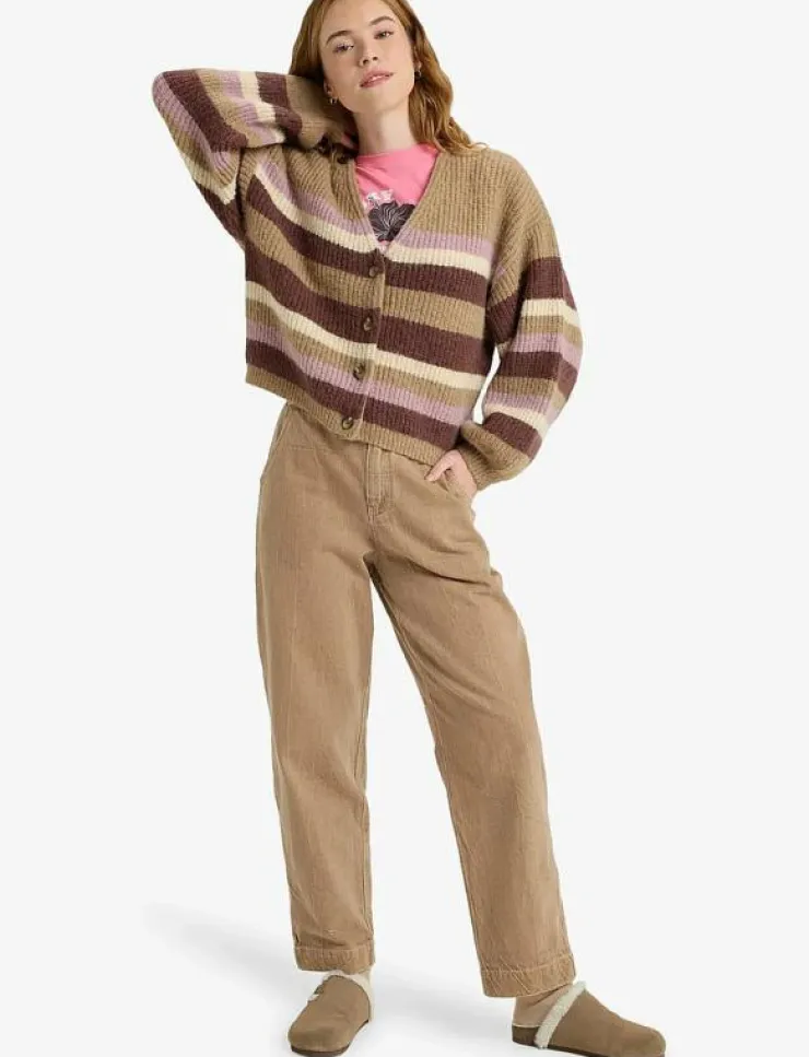 Kvinnor Roxy Sweatshirts|MARBLE TILES STRIPE - Stickat
