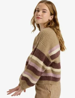 Kvinnor Roxy Sweatshirts|MARBLE TILES STRIPE - Stickat