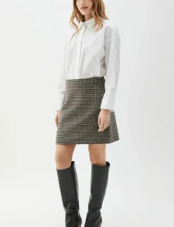 BUSNEL MARIT checked skirt - Korta kjolar|Kvinnor Plus Size & Curvy|Kjolar