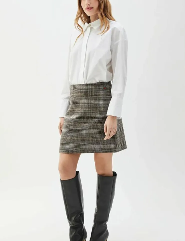 BUSNEL MARIT checked skirt - Korta kjolar|Kvinnor Plus Size & Curvy|Kjolar