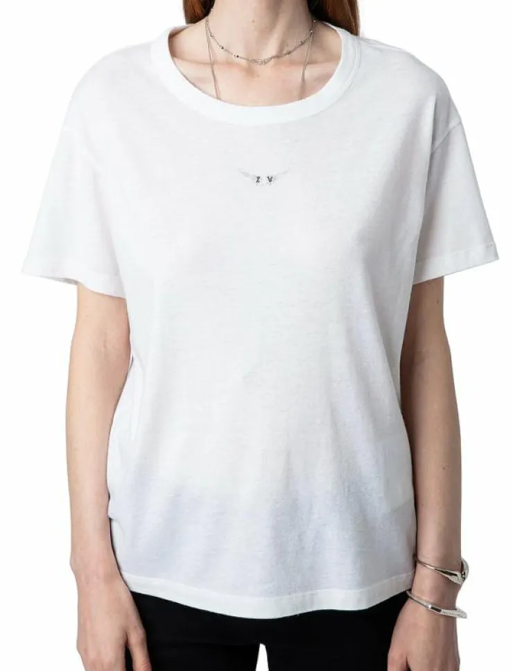 Zadig & Voltaire MARTA PCL WINGS STRASS - T-shirts|Kvinnor T-Shirts & Toppar