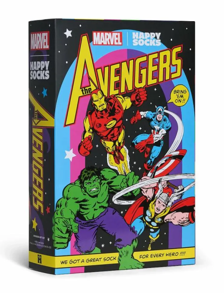 Happy Socks Strumpor|MARVEL™ Avengers 6-Pack Gift Set - Vanliga strumpor