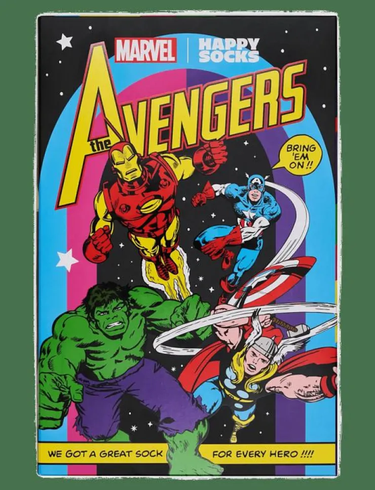 Happy Socks Strumpor|MARVEL™ Avengers 6-Pack Gift Set - Vanliga strumpor