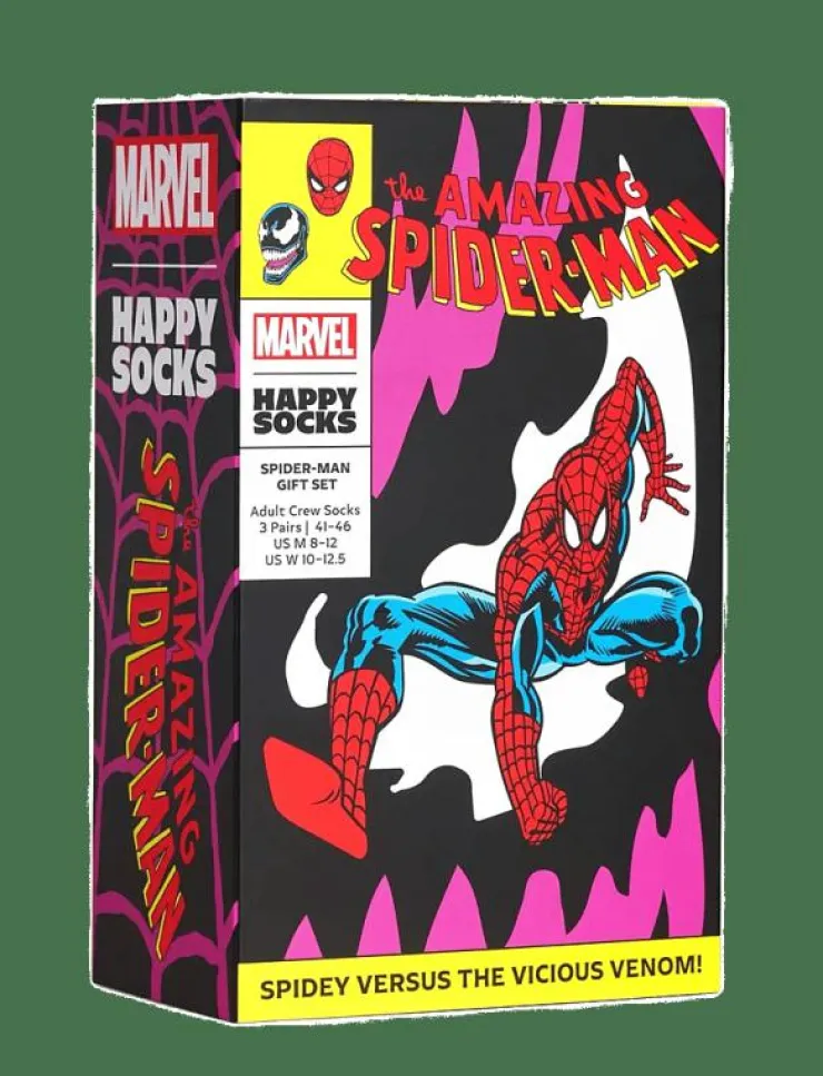 Happy Socks Strumpor|MARVEL™ Spider-Man 3-Pack Socks Gift Set - Vanliga strumpor