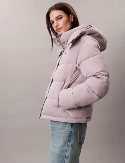 Calvin Klein Jeans MATTE MONOLOGO MW SHORT PUFFER - Dun- & vadderade jackor|Kvinnor Jackor & Kappor