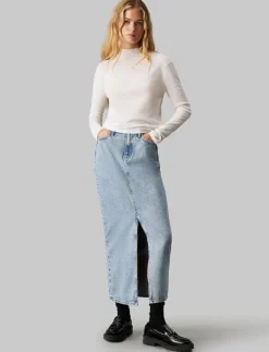 Kvinnor Calvin Klein Jeans Kjolar|MAXI DENIM SKIRT - Maxikjolar