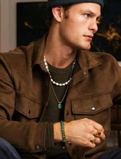 Nialaya Men's Baroque Pearl Choker - Halsband| Smycken