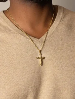 Nialaya Men's Necklace with Crucifix Pendant - Halsband| Smycken