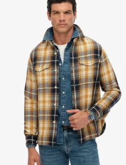 Superdry MERCHANT HEAVY CHECKED SHIRT - Rutiga skjortor| Overshirts