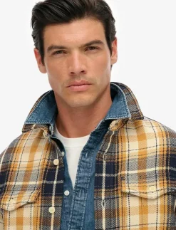 Superdry MERCHANT HEAVY CHECKED SHIRT - Rutiga skjortor| Overshirts