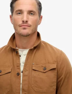 Superdry MERCHANT HERRINGBONE OVERSHIRT - Jackor & rockar| Kläder|Overshirts