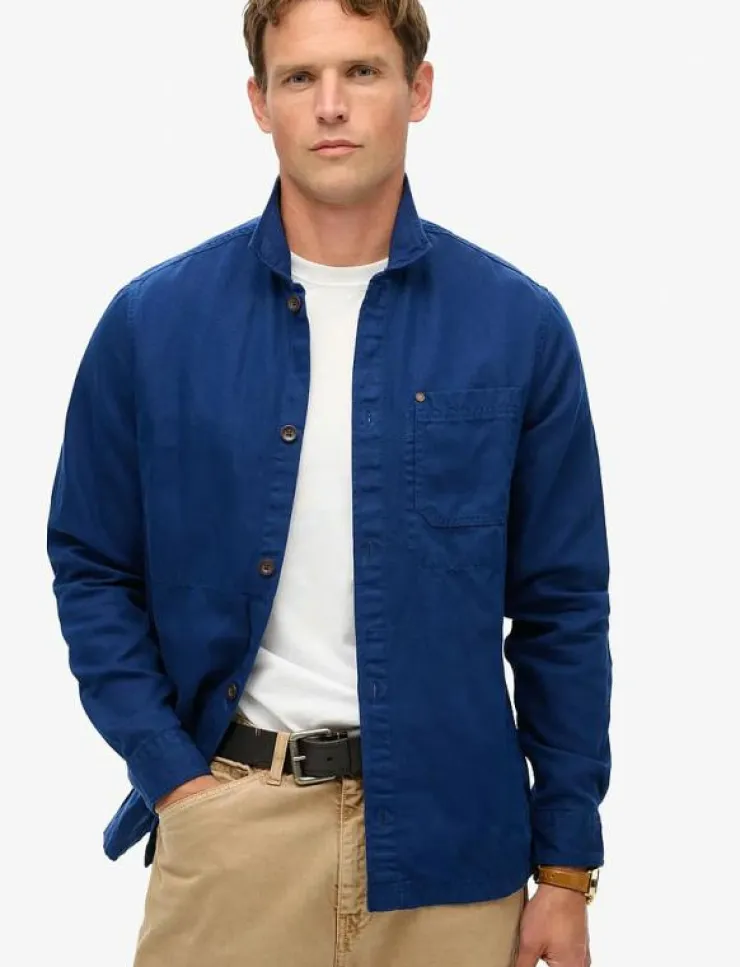 Superdry Overshirts|MERCHANT LINEN BLEND OVERSHIRT - Jackor & rockar