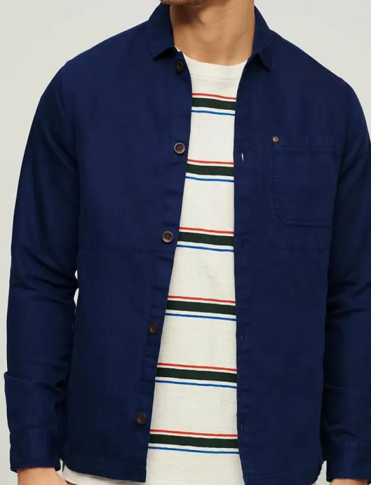 Superdry Overshirts|MERCHANT LINEN BLEND OVERSHIRT - Jackor & rockar