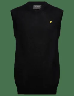 Lyle & Scott Sport Sweatshirts|Merino Blend Knitted V-Neck Vest - Stickat